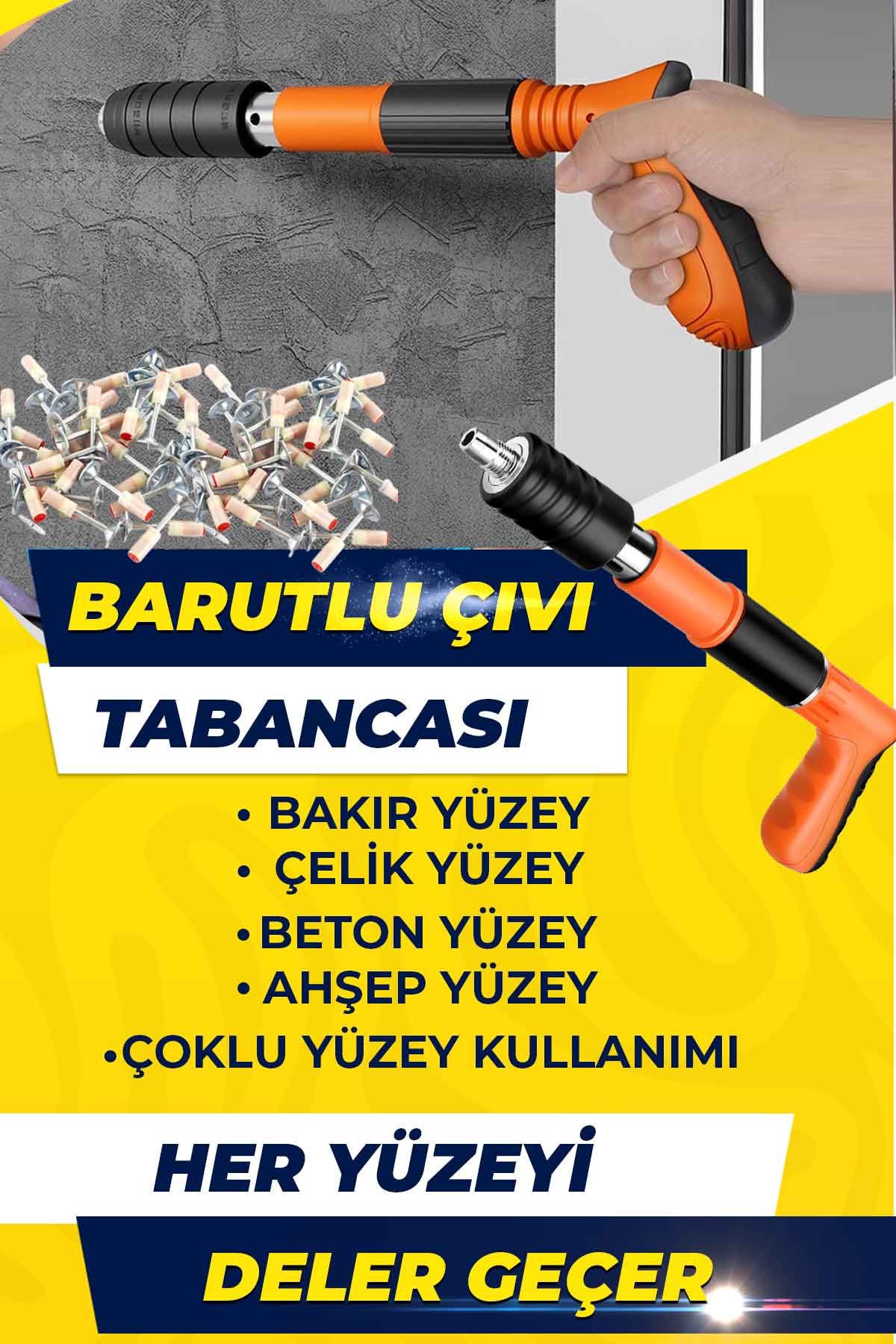 Barutlu Mekanik Çivi Tabancası